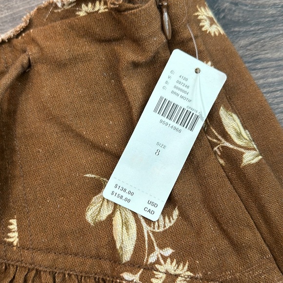 NWT! By Anthropologie Basque-Waist Linen Mini Skirt & Matching Top 🟢 - Picture 6 of 9